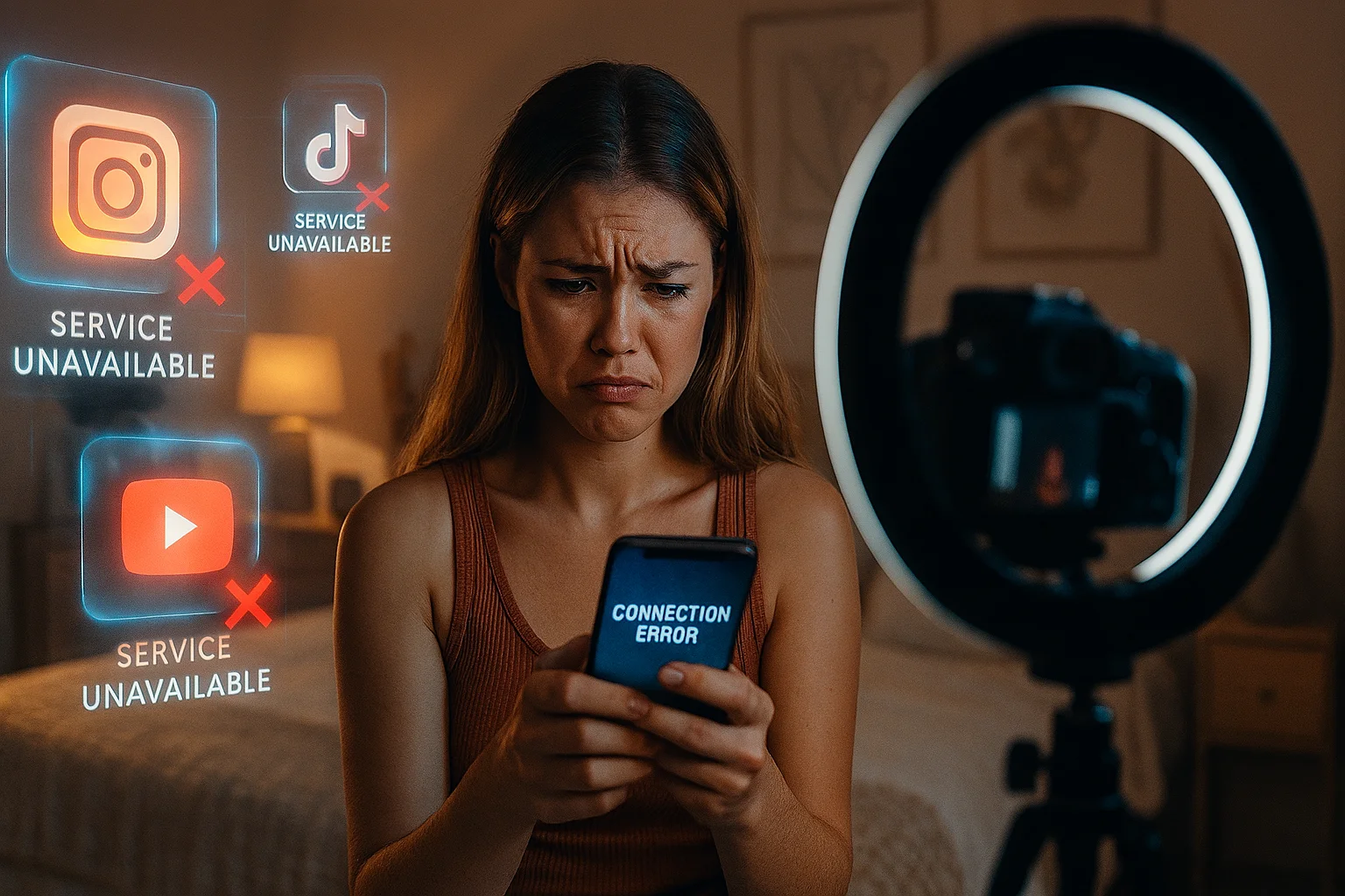 Read more about the article Social Media Girls Down: The Reality Behind Platform Outages in 2025